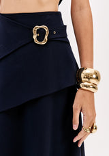 High-Waisted Overlay Long Skirt Lança Perfume