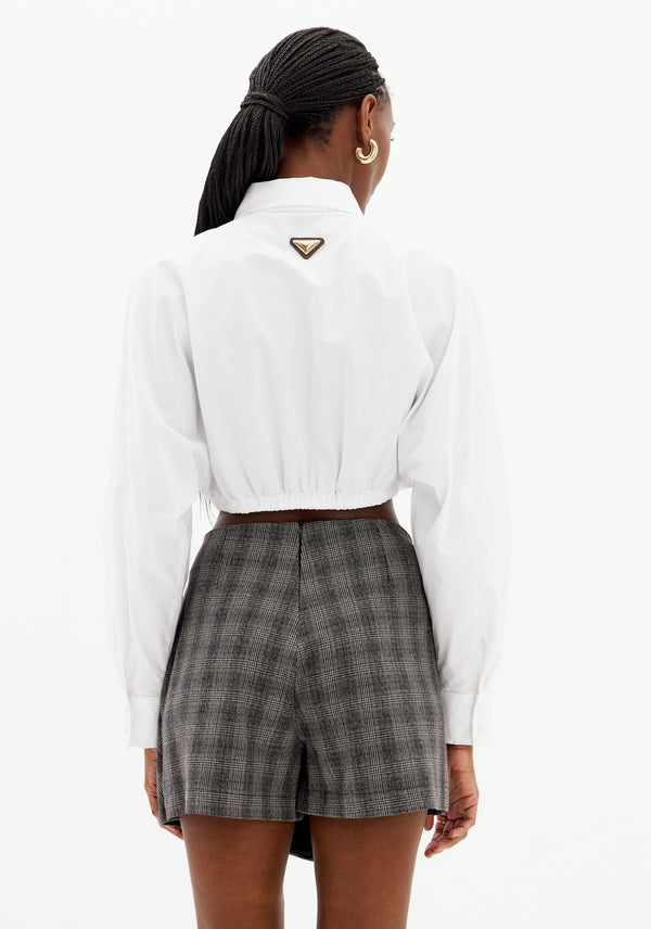 Grey Checked Wrap Skirt-Shorts Lança Perfume
