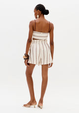 High-Waisted Printed Clochard Shorts Lança Perfume