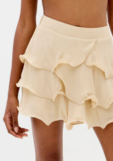 Ruffle Hem Loose Shorts with Tie Waist Lança Perfume
