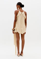 Ruffle Hem Loose Shorts with Tie Waist Lança Perfume