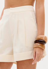 Tailored High-Rise Cotton Shorts Lança Perfume