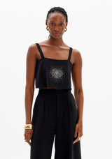 Glam Shine Cropped Top with Straps Lança Perfume