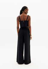 High-Waisted Tailored Wide-Leg Trousers with Pockets Lança Perfume