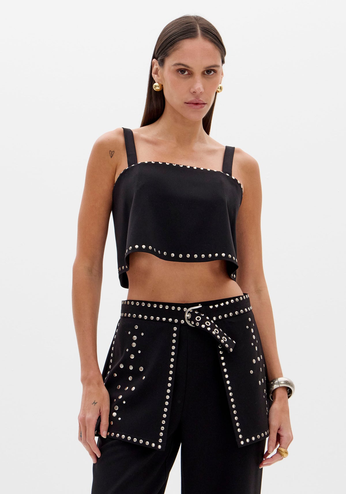 Embellished Tailored Cropped Top Lança Perfume