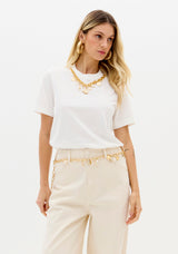 100% Cotton T-Shirt with Detachable Necklace Lança Perfume
