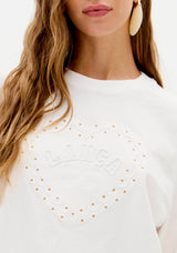 Oversized Cropped Heart T-Shirt Lança Perfume