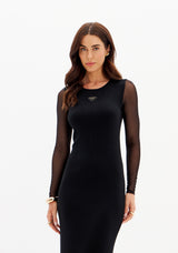 Long Sleeve Transparent Maxi Dress Lança Perfume