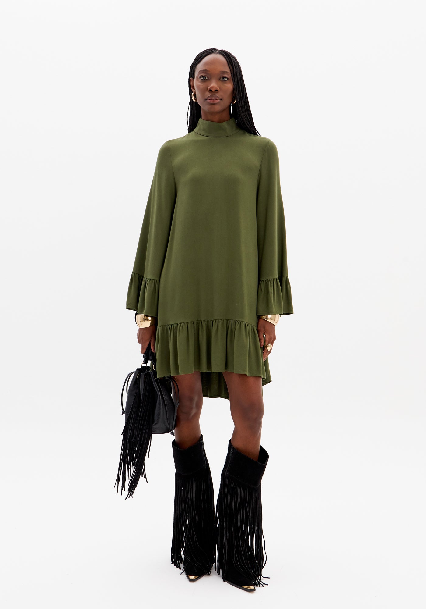 Short Dress with Wide Sleeves Lança Perfume