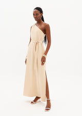 Long Dress with Side Slit and Waist Tie Lança Perfume
