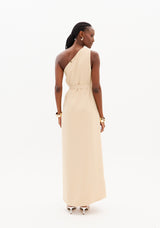 Long Dress with Side Slit and Waist Tie Lança Perfume