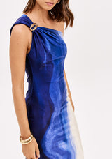 One-Shoulder Printed Super Midi Dress Lança Perfume