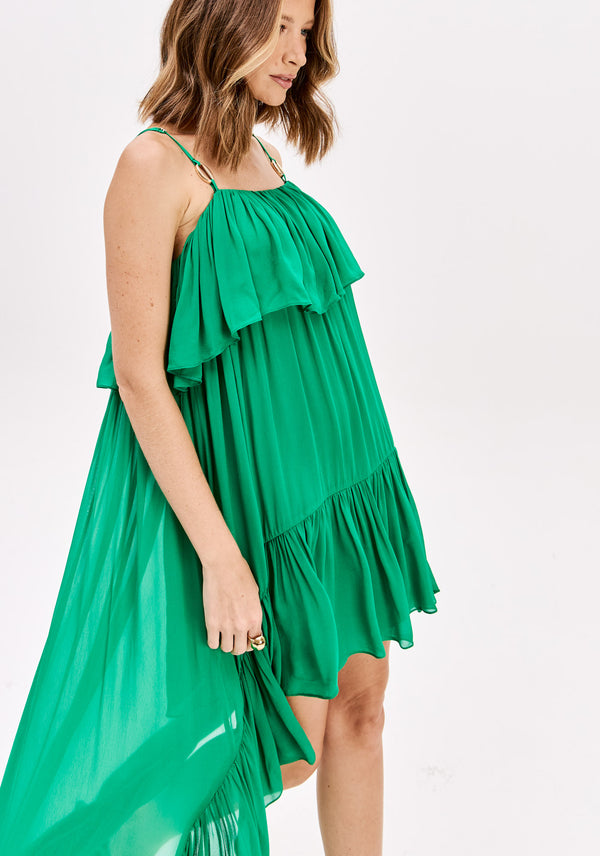 Chiffon Strappy Mullet Dress Lança Perfume