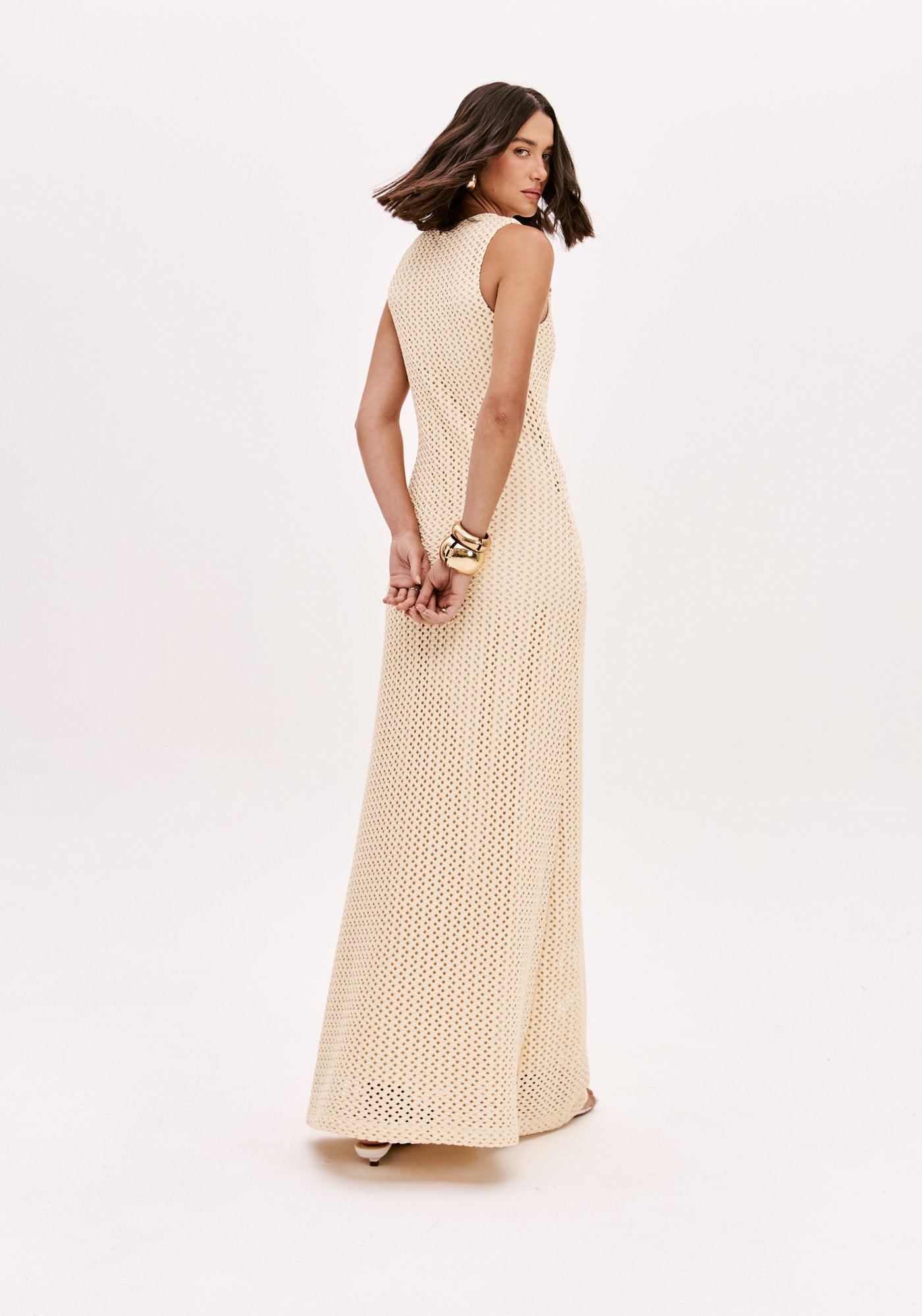 Embellished Mesh Maxi Dress Lança Perfume