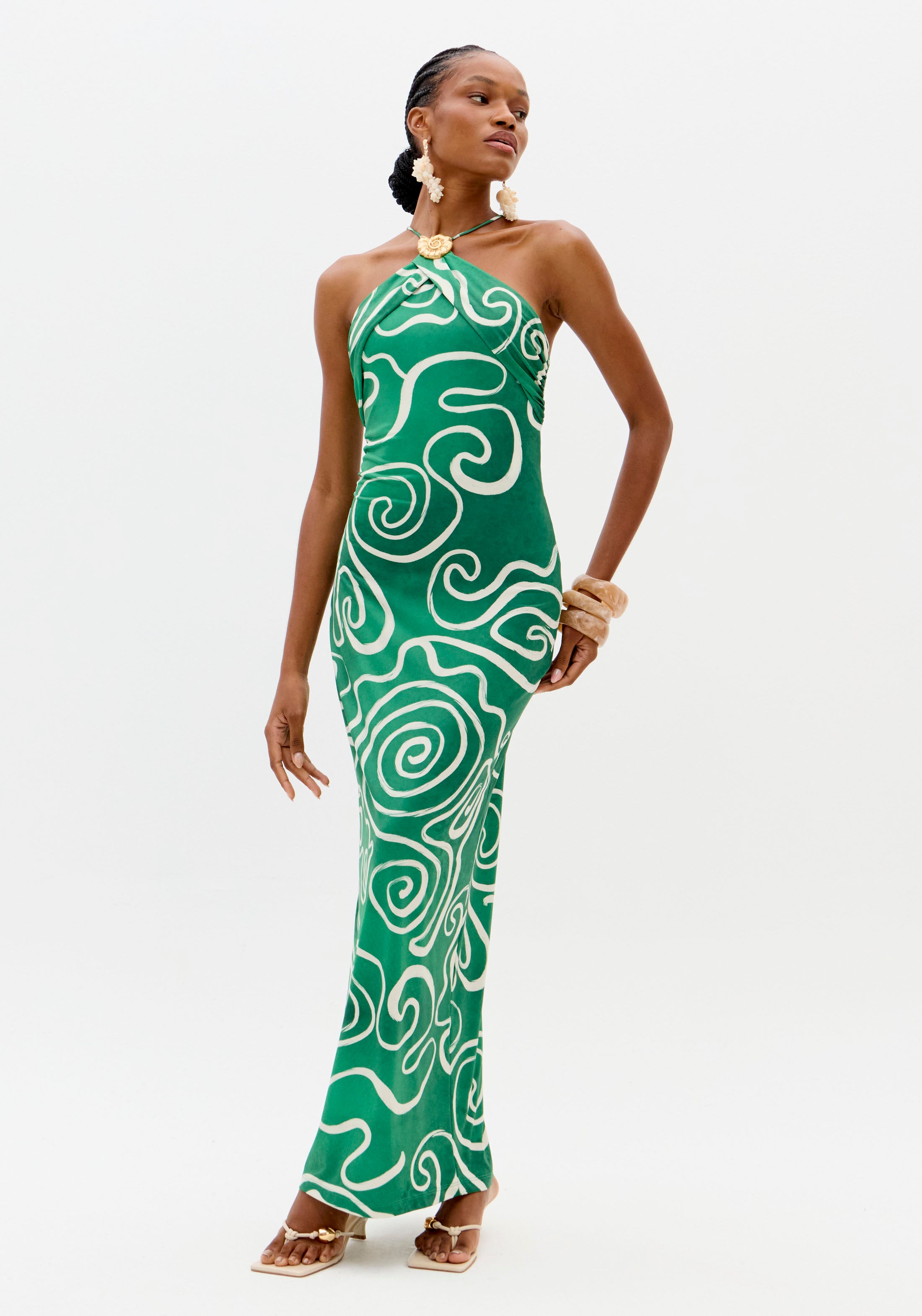 Super Midi Halter Neck Dress Lança Perfume
