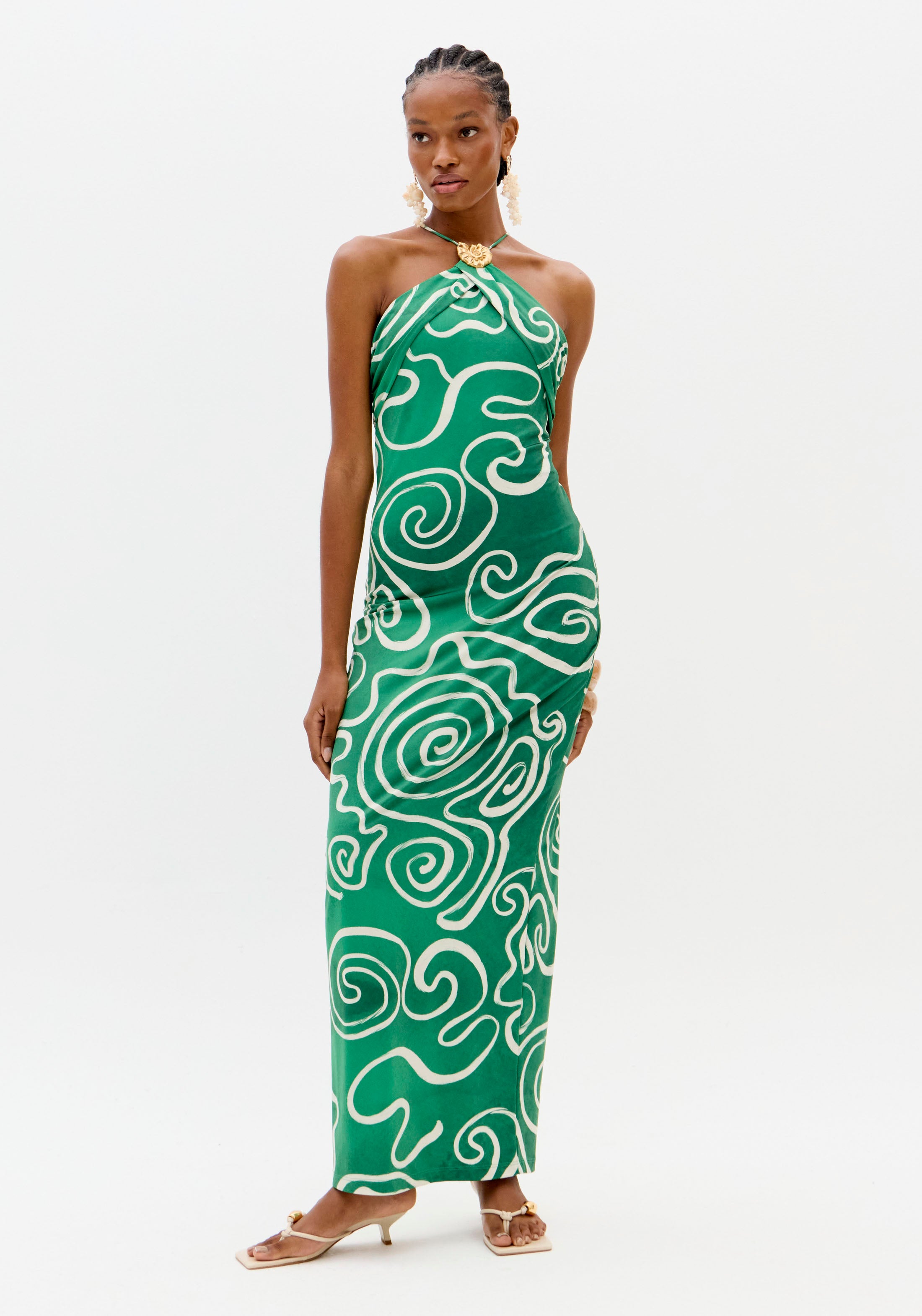 Super Midi Halter Neck Dress Lança Perfume