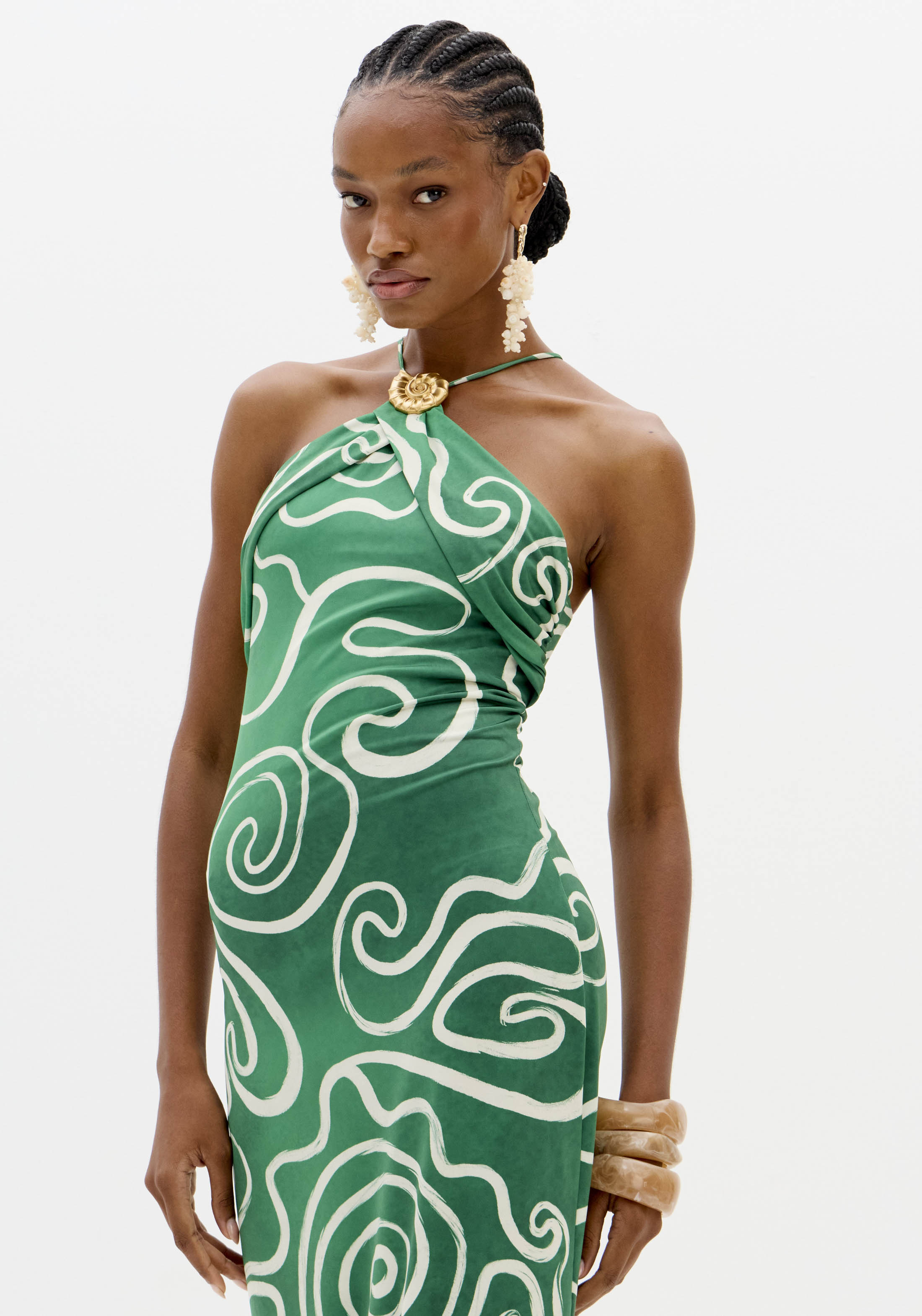 Super Midi Halter Neck Dress Lança Perfume