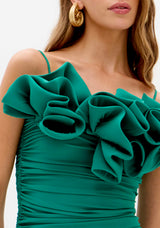 Ruffled Super Midi Dress Lança Perfume