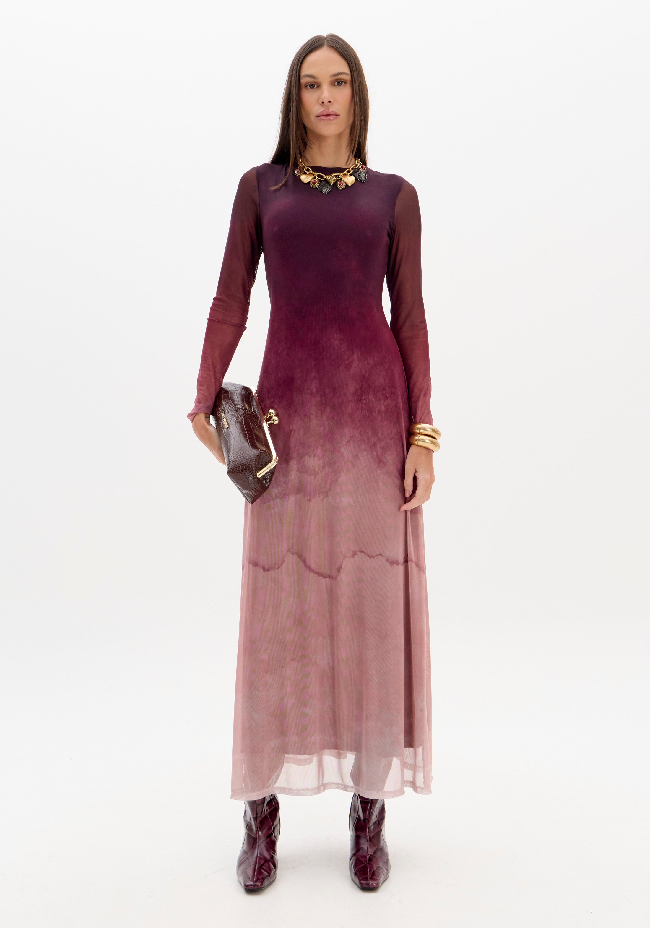Vestido Comprido Estampado Lança Perfume