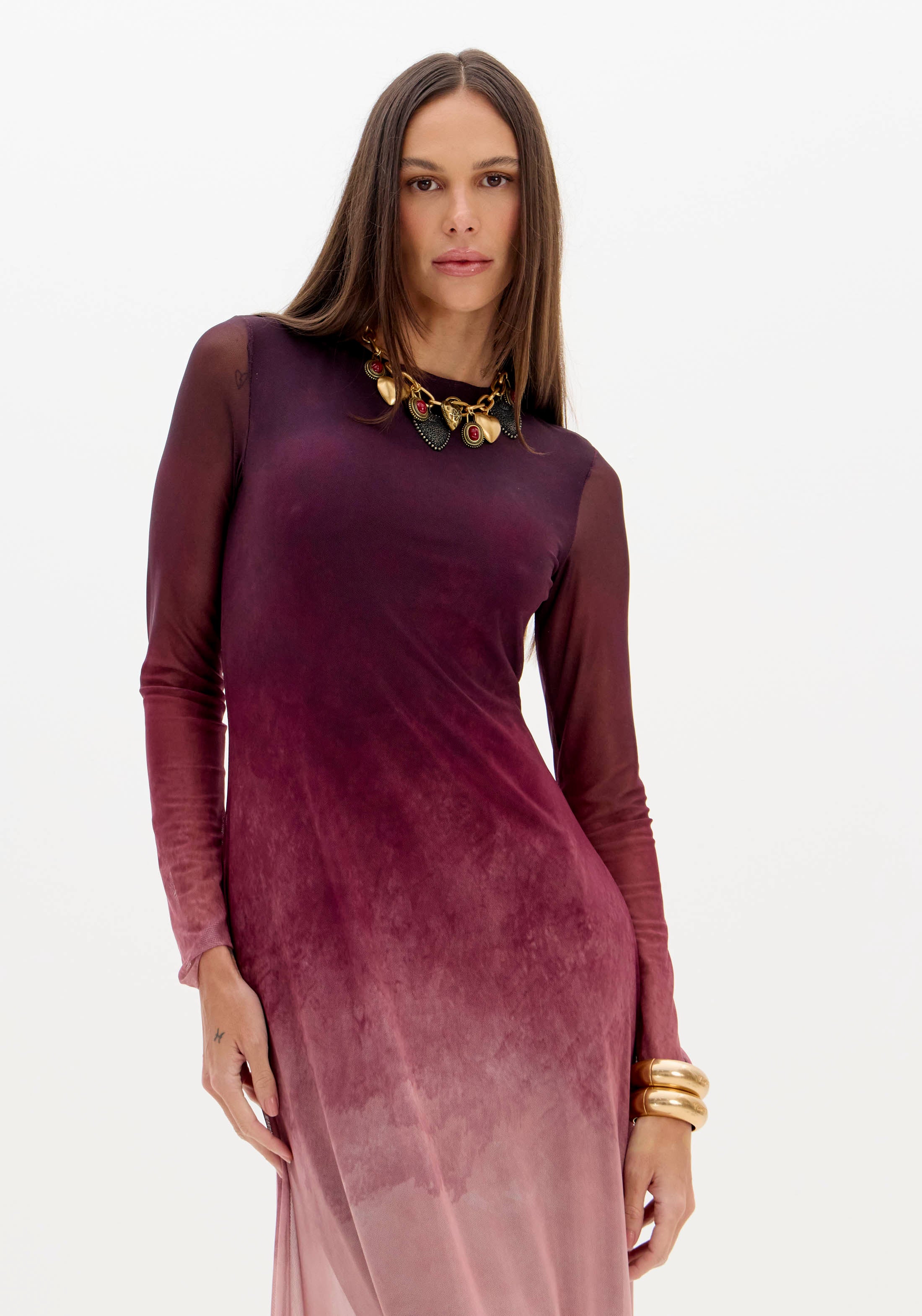 Vestido Comprido Estampado Lança Perfume