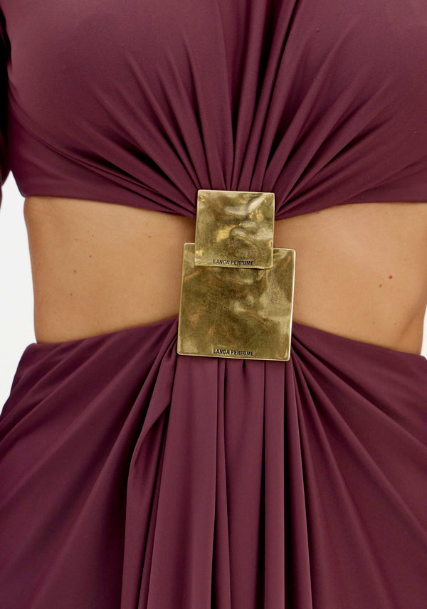 Long Cutout Dress with Decorative Hardware Lança Perfume