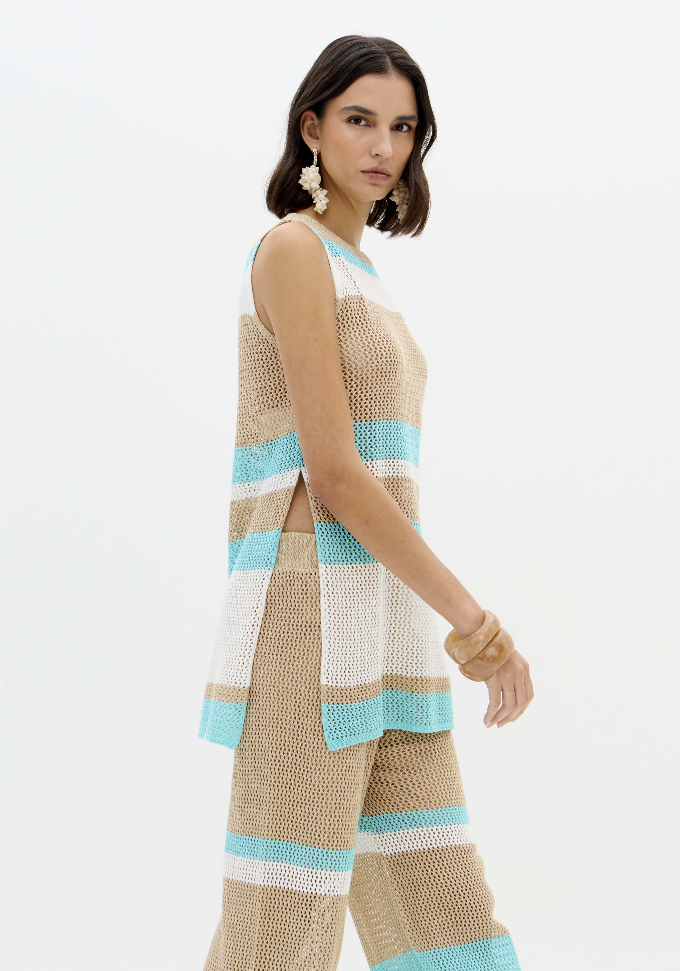 Longline Sleeveless Knit Top Lança Perfume