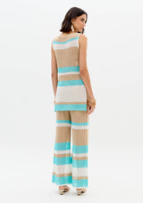 High-Rise Straight-Leg Knit Trousers Lança Perfume