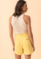 Fine-Ribbed Scoop Neck Top Lez a Lez