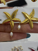 Starfish Earring with Pearl Jetlag