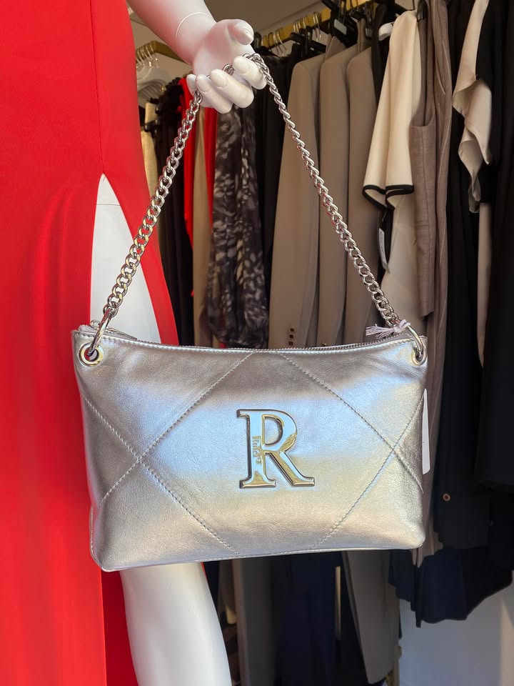 Metallic Silver Shoulder Bag Rufel