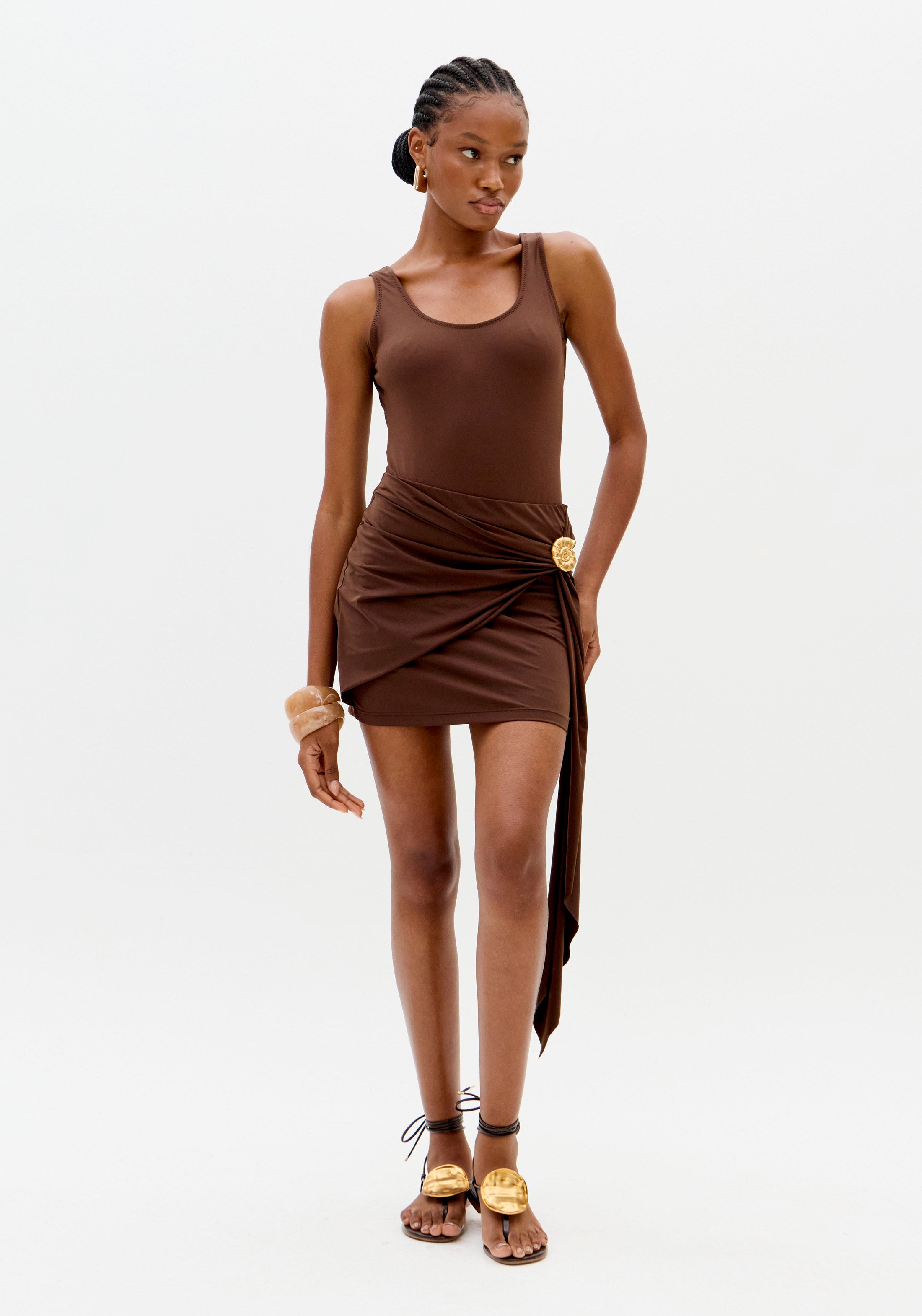 Seashell Hardware Beach Mini Skirt Lança Perfume