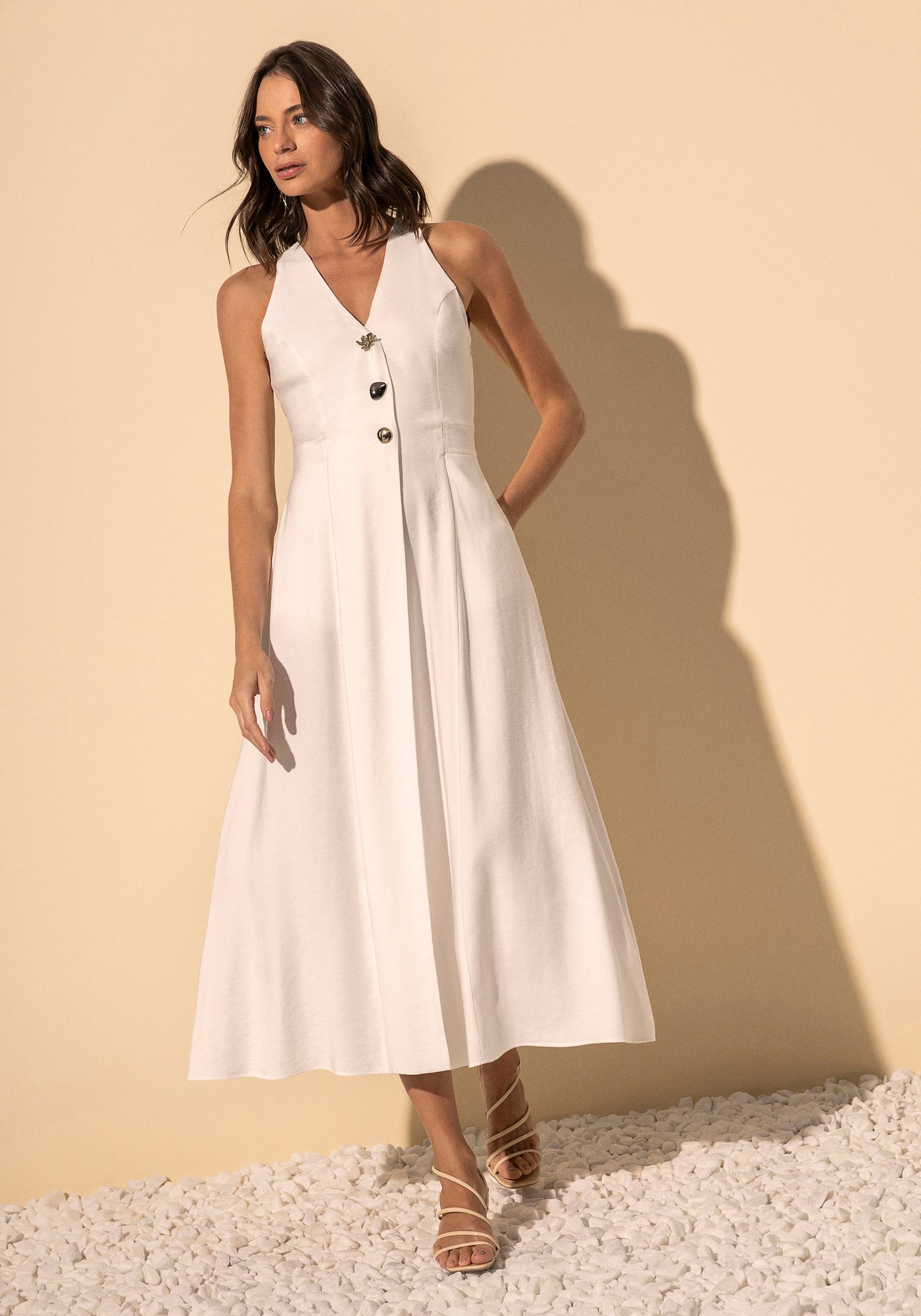 Tea-Length A-Line Dress Lez a Lez
