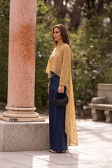 Semi-Transparent Lace Asymmetrical Tunic Sahoco
