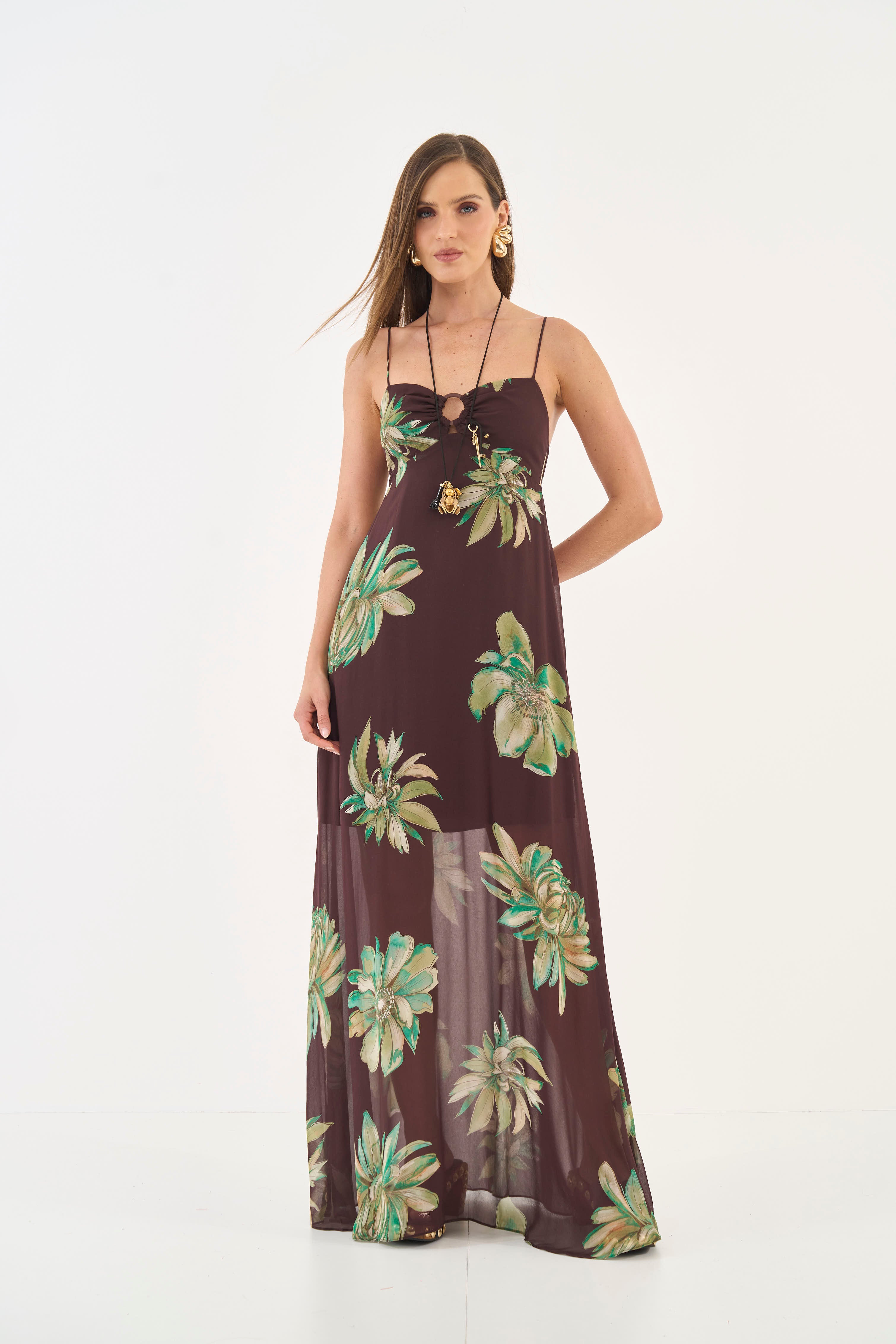 Long Printed Maxi Dress Colcci