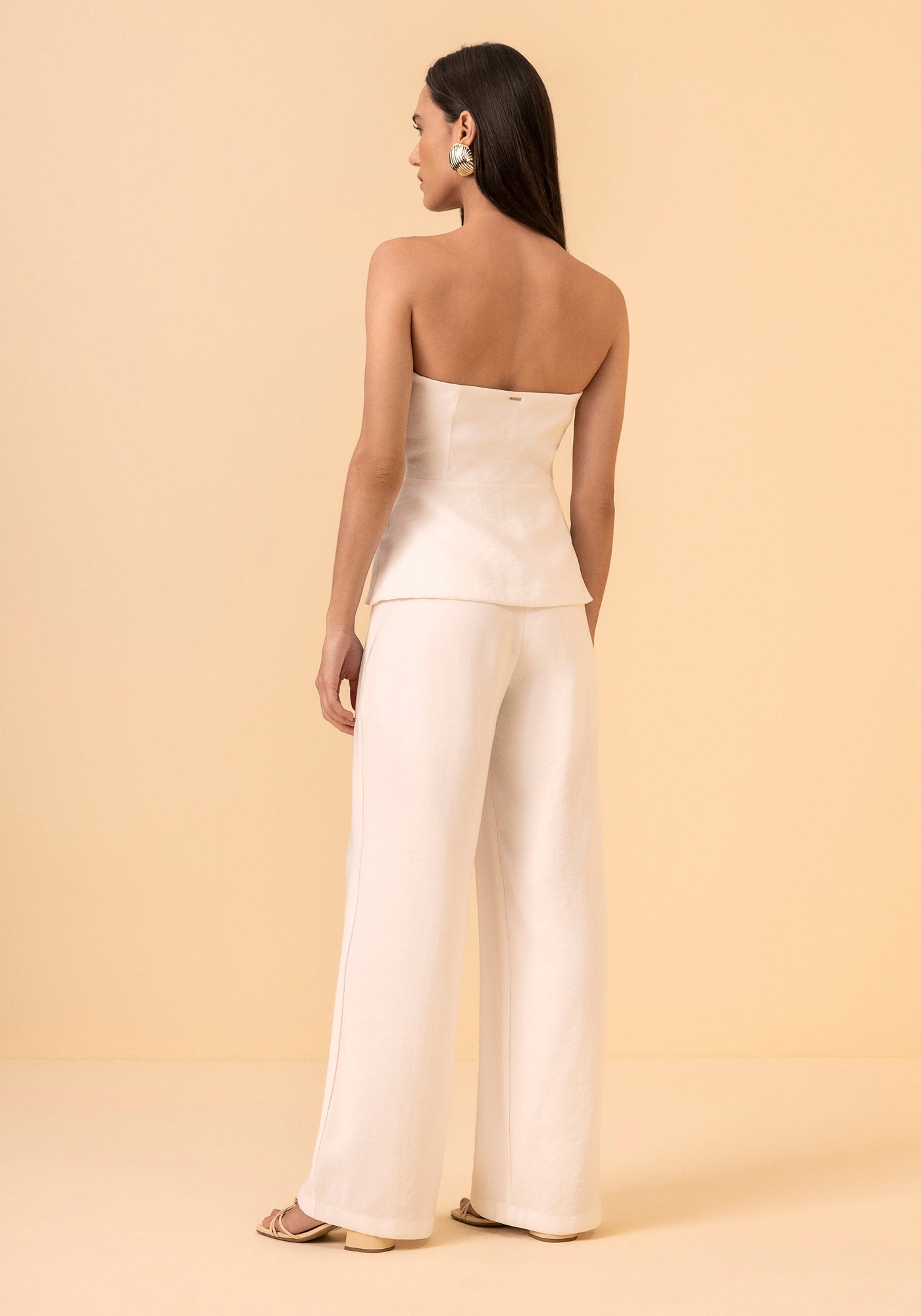 High-Waisted Overlap Straight-Leg Trousers Lez a Lez