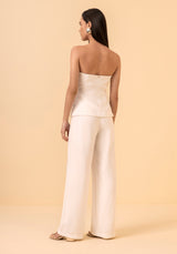 High-Waisted Overlap Straight-Leg Trousers Lez a Lez