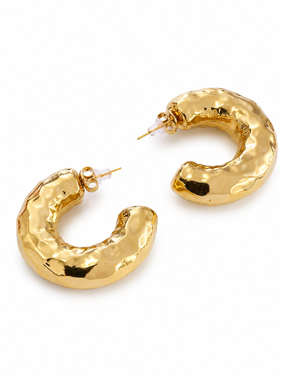 Chunky Open-Back Hoop Earrings Jetlag