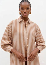 Camisa Colcci oversized às riscas