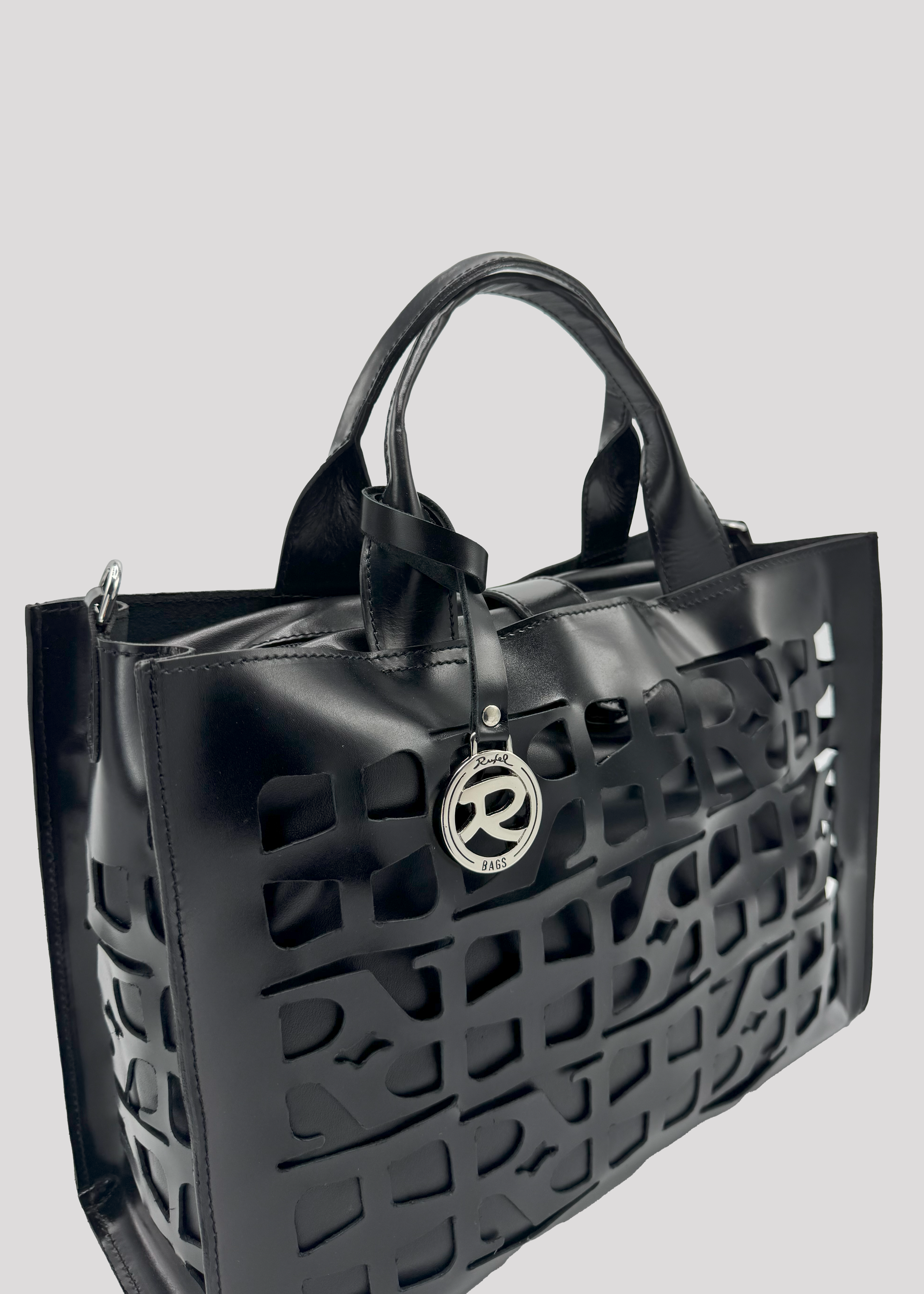 Large Textured Handbag Rufel