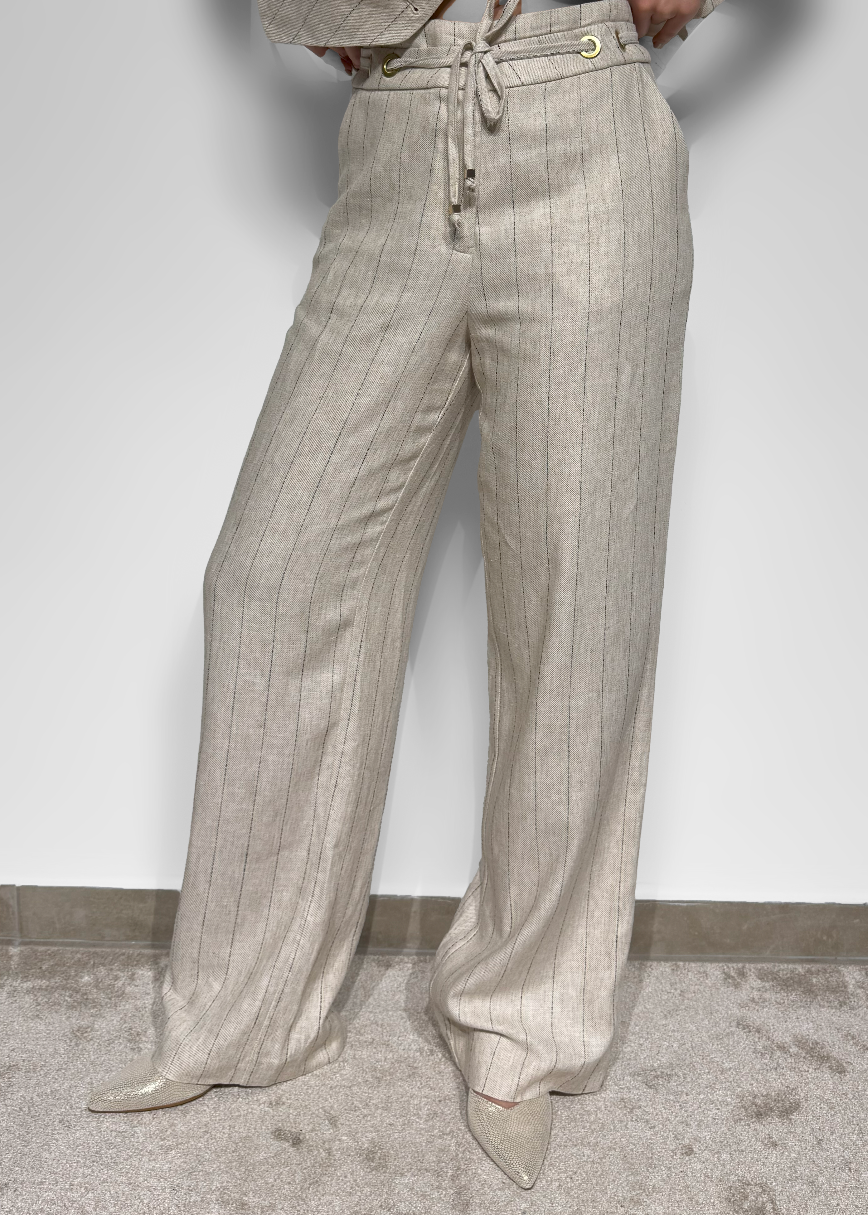 Pinstripe Linen Trousers Lusiana