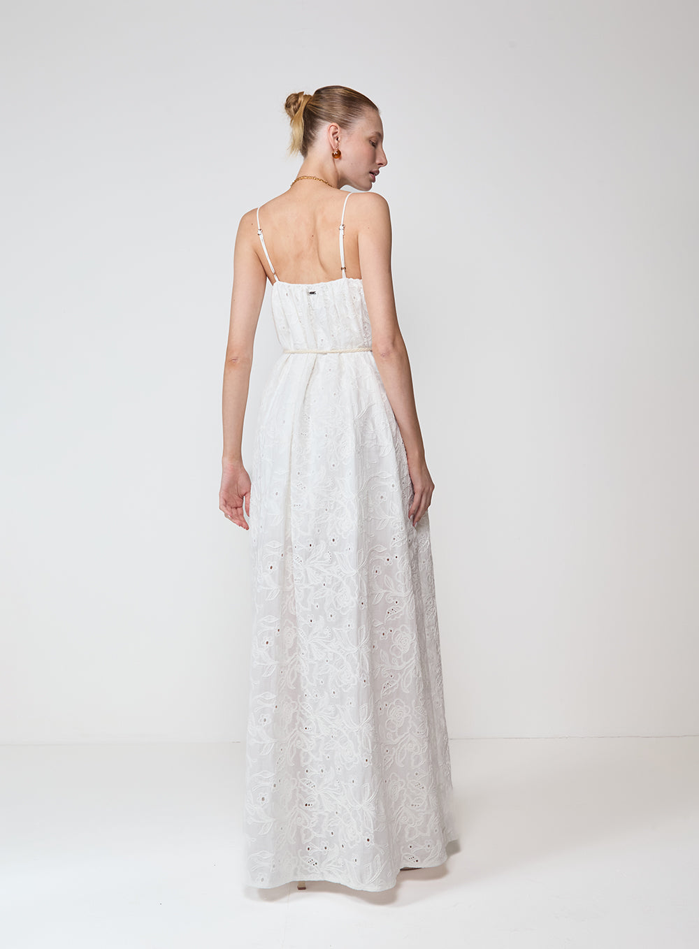 Long Flowing Embroidered Dress Colcci