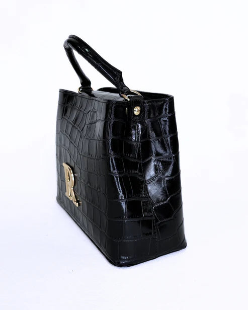 Classic Black Top-Handle Bag Rufel