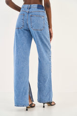 Juliette Embroidered Wide-Leg Jeans Colcci
