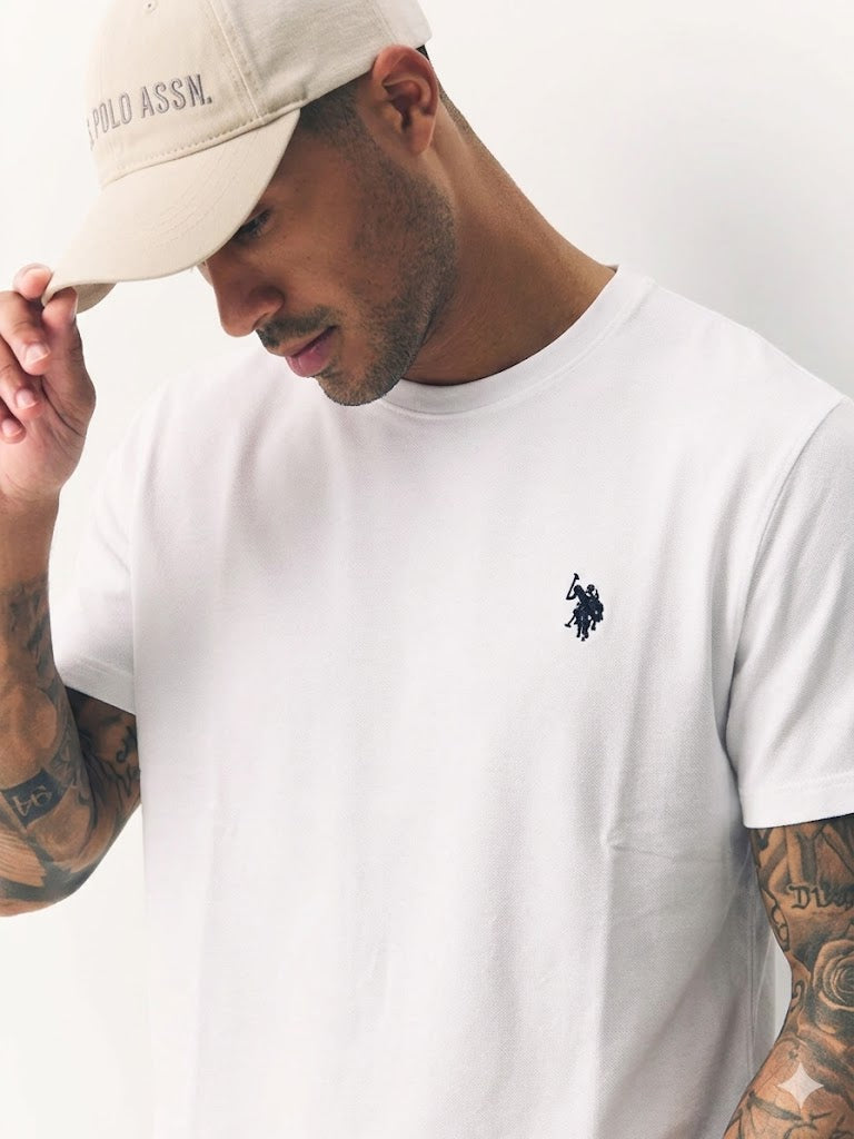 White Regular Fit Premium Signature T-Shirt U.S. Polo Assn.