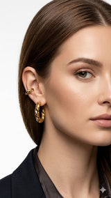 Classic Medium Gold Hoop Earrings Jetlag