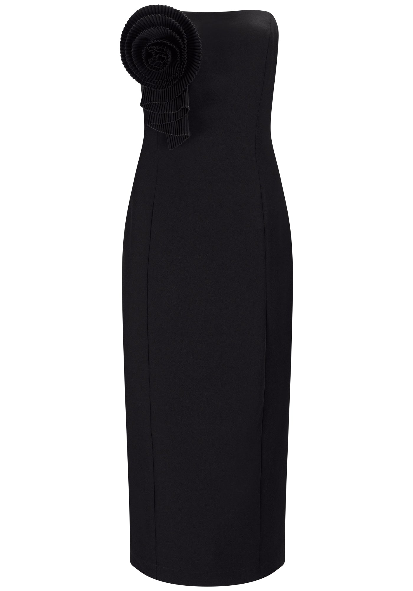 Vestido Alfaiataria Sem Alças com Flor Lez a Lez