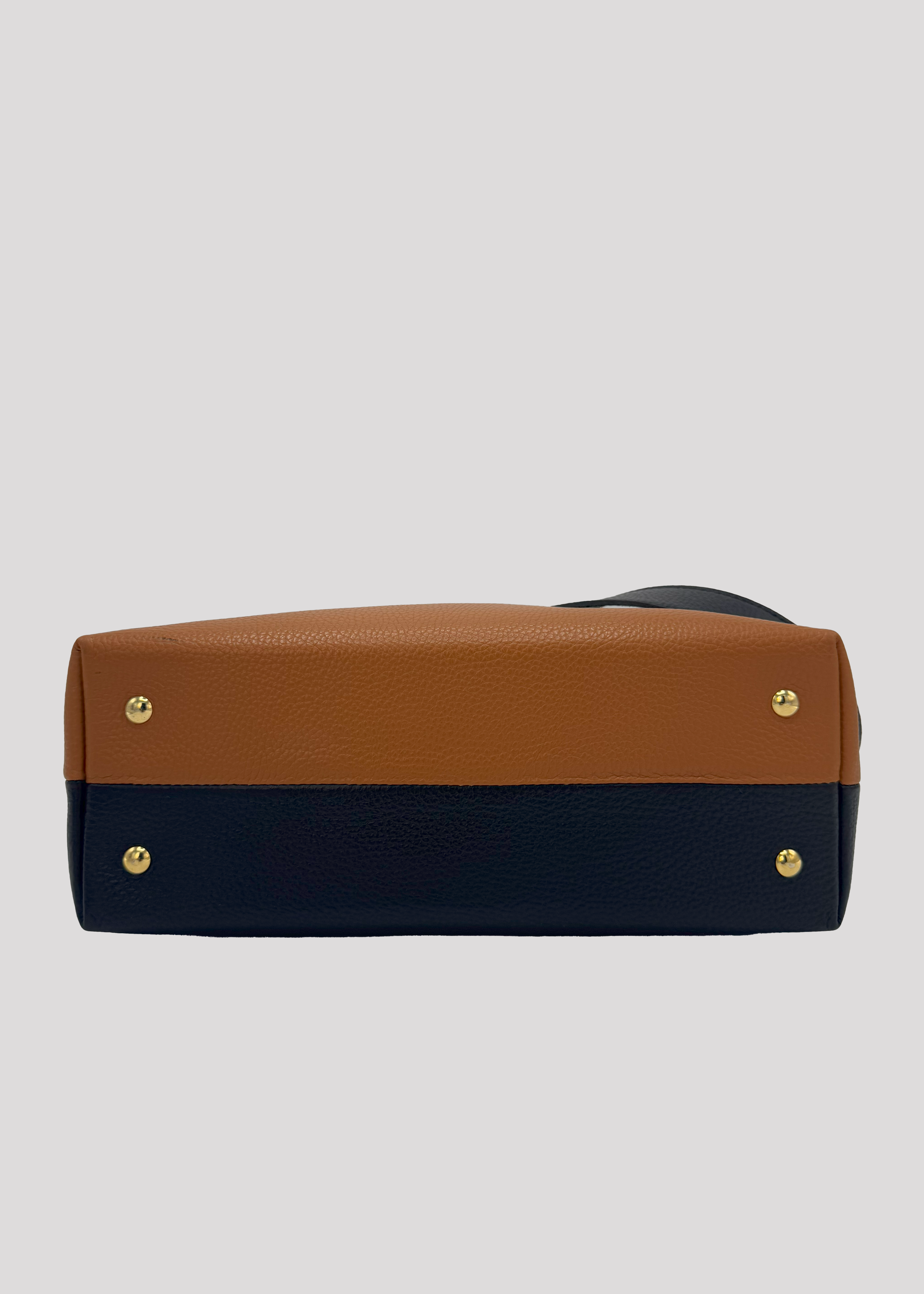 Camel and black shoulder bag Rufel