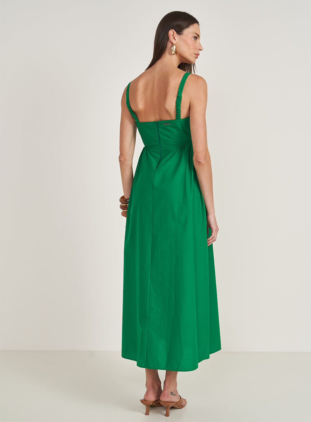 Linen-Touch Midi Dress Colcci