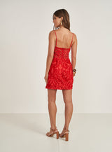 Embroidered Cinch-Waist Mini Dress Colcci