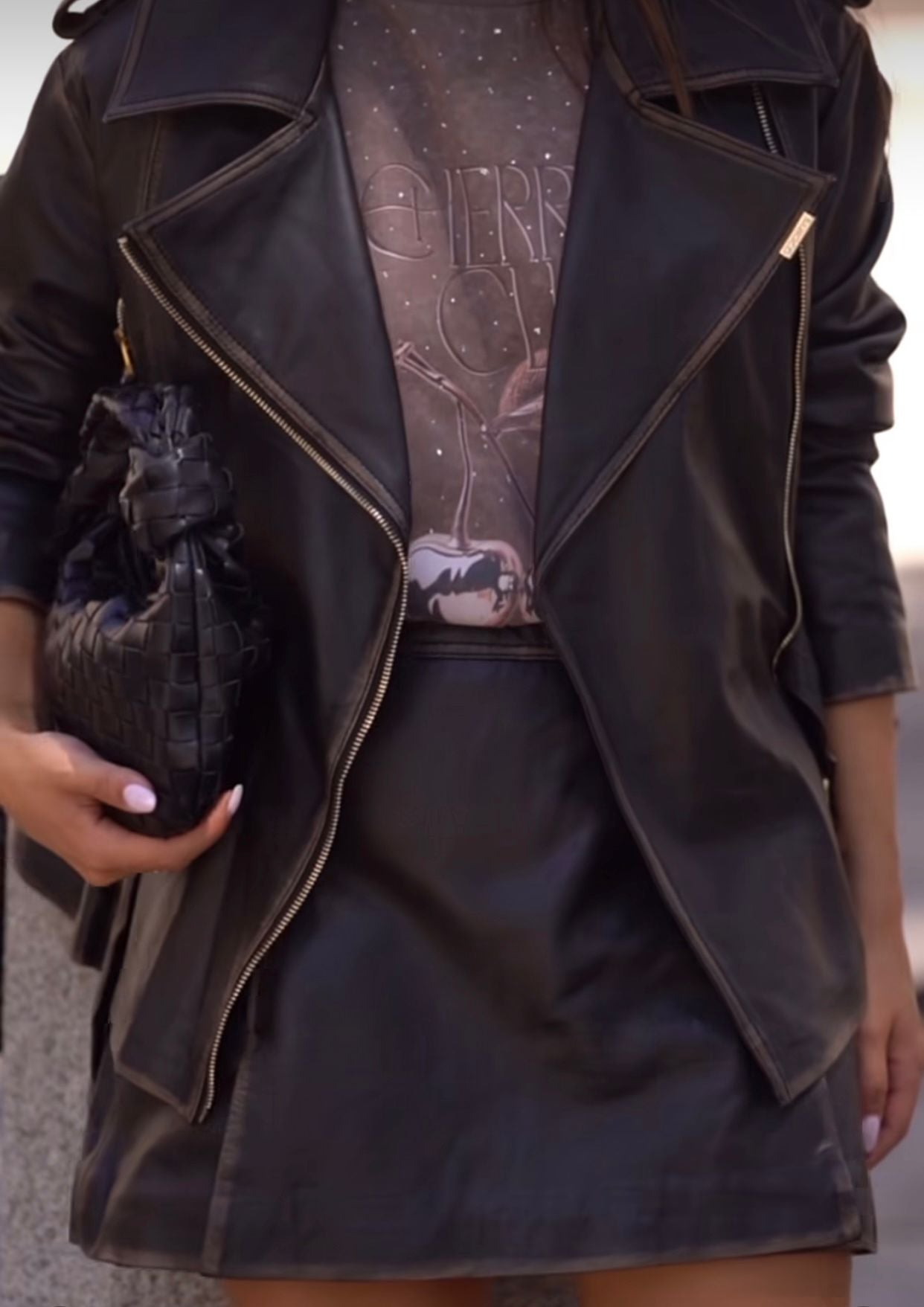 Leather Shorts Skirt Sahoco